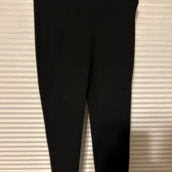 EUc Black Textured Calvin Klein Skinny Pull On Pants 8 - Picture 6 of 7